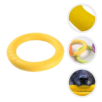 1 buc Întindere Pet Inel de Plastic Câine de Aprovizionare în aer liber animale de Companie Câine Jucărie (Galben)