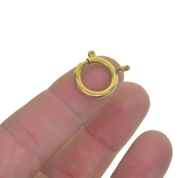 10 buc 0.6 inch 16mm Coreea de Alamă mic cerc Rotund sarcină arc snap declanșa Clip Lanț de bijuterii perla Cârlig-Catarama DIY