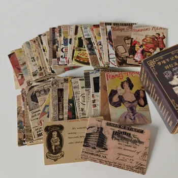 100 Buc Vintage Stil American Poster Materiale Hârtie de Epocă Card Retro Plic Tampoane Memo Note pentru Scrapbooking Jurnal de Jurnale