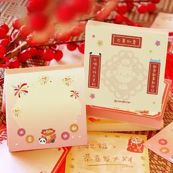 100Sheets focuri de Artificii Cuplet Model de Anul Nou Chinezesc Note Lipicioase Markeri Steaguri Dragon Chinezesc Anul Nou DIY Hârtie Notă Memo