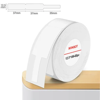 1buc Niimbot D11 D110 D101 Cablu de Sârmă Eticheta Adezivă de Hârtie Autocolant 12.5*109mm White Label utilizarea Bandă pentru Niimbot Imprimantă Termică