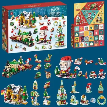 2024 Crăciun Serie de Blocuri de Box pentru Copii Cadou 24Days Crăciun Advent Calendar DIY spargatorul de Nuci Moș Crăciun Cărămizi Model