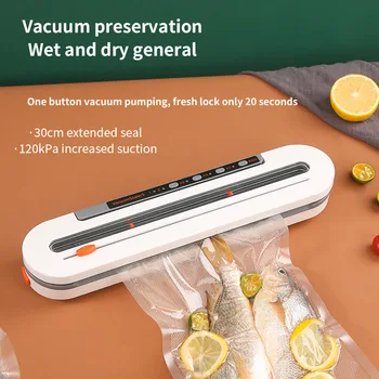 30cm Automat de Alimentare cu Vacuum Sealer 120kpa Puternic Ambalaje Alimentare Mașini cu 10 pungi Uscat / umed / moale conservarea alimentelor
