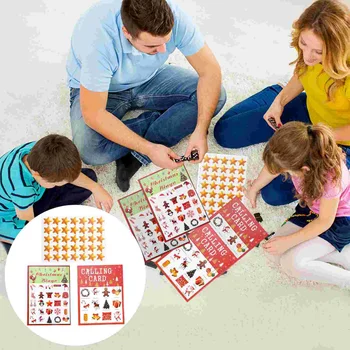 37 Buc Crăciun Bingo Dezvoltarea Intelectuală Jucărie Umplutura pentru Jucarii Carduri de Joc Petrecere de Umplere Iarna