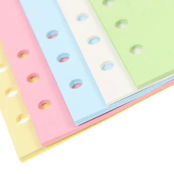 6-Gaura foi de Hârtie Goale Liant Colorate Planificator Refill pentru Înlocuire Notepad