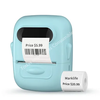 6PK etichetă albă + Portable Autocolant Imprimante P50 Mini Bluetooth Termică Imprimantă de Etichete inkless imprimare DIY Etichete Adezive Autocolant