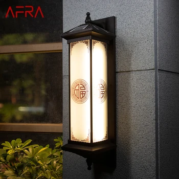 AFRA Solare Lampă de Perete Creativitatea Chineză în aer liber Tranșee de Lumină LED-uri Impermeabil IP65 pentru Home Villa Coridor Curte