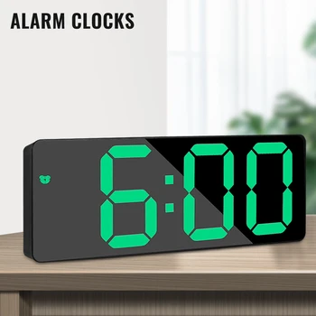 Alarmă Ceas Digital LED-uri de Călătorie Ceasuri de Alarmă cu Snooze Luminozitate Reglabil Alarma Ceas Digital Ceas cu Alarmă