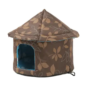 Animale de companie Cuib Pliabil Pisică Câine Durabil Casa de Adăpost pentru Exterior Utilizare la Interior Cat Cuib