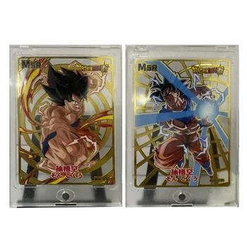 Anime Dragon Ball Goku Msr Card De Metal Card De Super Saiyan Joc Colecția De Carte Rară Pentru Copii Jucarii Baiat Cadou Surpriza De Ziua
