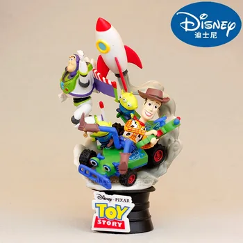 Disney Toy Story 4 Woody, Buzz Lightyear Străinilor Versiune Q Pvc Figurine Mini Păpuși Jucarii Model Cadouri Drăguț Acasă Decoratiuni