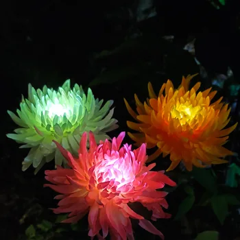 Flori de Iarba Podea de Lumină LED-uri Peisaj de Grădină Lumina Solar rezistent la apa Crizantema de Lumină LED-uri în aer liber Curte Decor