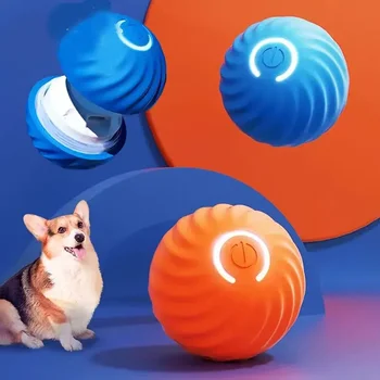 Inteligent Jucărie pentru Câini Minge pentru Caini Electronice Interactive de Produse pentru animale de Companie de Formare de Pluș Automată Sari Rola Mingea Reîncărcabilă