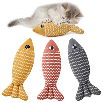 Jucarii pisica Pește Mototoli Sunet Catnip Jucării Moi, Lenjerie de pat, Interactive Pisoi Exercițiu Kicker Jucării pentru Pisici de Interior de 7,8 Cm pentru Rase