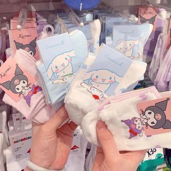 Kawaii Sanrio Șosete Kuromi Cinnamoroll Coreea De Desene Animate Fete Respirabil Vara Șosete Drăguț Anime Ciorapi Din Bumbac