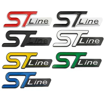 Metal ST Linie Logo-ul Portbagaj Emblema, Insigna Pentru Ford Focus 2 X 3 Kuga MK2 MK3 MK4 S Max Puma Fiesta ST Linie Autocolant Accesorii