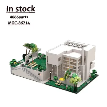 MOC-86714 Giovannitti Casa de Richard Meier Asamblate Despicare Building Block Model 4066 Piese pentru Copii de Ziua Jucarie Cadou