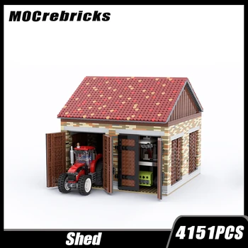 MOC-95729 Arhitectura Celebru Oraș Street View Farm Truck Vărsat Modularizarea Bloc de Asamblare Model Brick Toy Cadouri