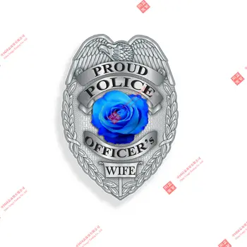 Mândru Ofițer De Poliție Soția Insigna Autocolant Albastru Linie Geamul Mașinii Laptop Cupa Decal Geamul Mașinii Corpul Autocolante Decorative Accesorii