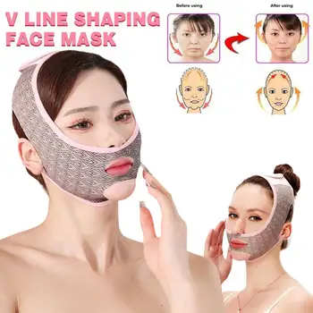 Reductor de Frumusete Bărbia Sus Masca Fata Sculptura Somn Masca Lifting Facial Modelarea Centura de Slabit Curea Linie Măști de Față V Fata C0D9
