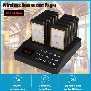 Restaurant Pager Wireless De Asteptare Sistem Roller-Coastere Buzzer Vibrator Bell Receptor Pager Pentru Camion De Alimente Bar Cafenea Fast-Food