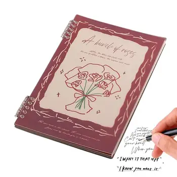 Rose Liant Notebook 60 De Foi De Jurnal Jurnalul De Planificare Notebook B5 Jurnal De Carte A Crescut Cu Capac Liant Călător Gol Sketchbook