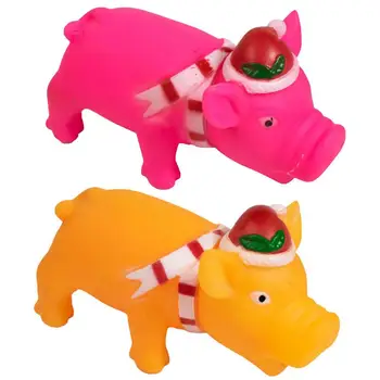 Scartaie Porc De Câine Jucării Din Cauciuc Rezistent Porc Squeaker Cățeluș Câine Jucării De Ros Latex Interactive Jucărie Drăguț Pentru Întreprinderile Mici Mijlocii Mari Câini
