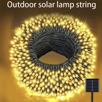 Solar Șir de Basm Lumina LED-uri Impermeabil în aer liber 5M/12M/22M Ghirlanda Lampă de Stradă Feston Petrecere de Craciun Pentru Gradina Decor