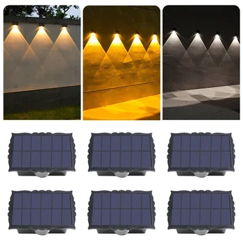 Solare de Gradina, Iluminat Exterior Impermeabil LED-uri Alimentate Solar Lămpi Super-Luminos Villa Balcon Curte Scări și Gard de Zid Lumini