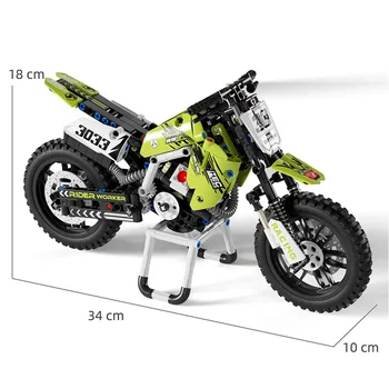 Tehnice Motocicleta Kawasakis KX450SR Dirt Bike Bloc Motor Model de Vehicul cu Aburi Cărămizi de Colectare de Jucării Pentru Băieți Cadouri