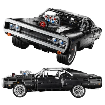 Tehnică Auto Dodge Charger De Masina De Curse Blocurile Modelului Din Filmul Fast Furios Vehicul 42111 Cărămizi Jucarii Si Cadouri Pentru Iubit
