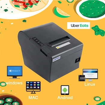 UberEat Imprimantă Termică 80mm Imprimantă Primire cu BT WIFI pentru a Sări peste Feluri de mâncare, DoorDash, Foodpanda