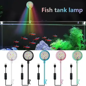 USB plug acvariu mini light LED acvariu lumina accesorii rezervor de pește de amenajare a teritoriului reptile carasi turtle lumină frumoasă