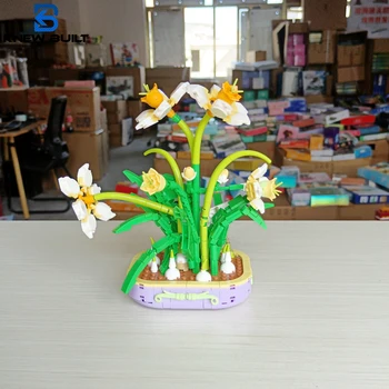 ȘTIA CONSTRUIT Narcisă Bonsai Blocuri Model Decor Mini Cărămizi Copii Jucării pentru Fete Cadou Constructor